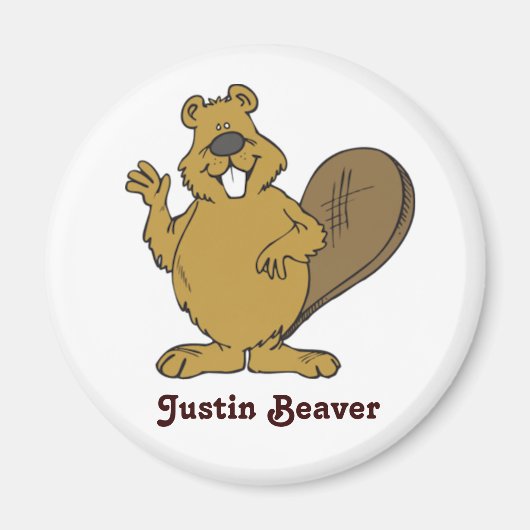 Justin Beaver Magnet Magneet (Voorkant)