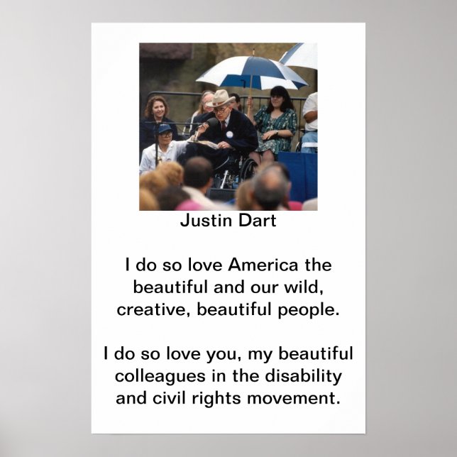 Justin Dart Quote 1 Poster (Voorkant)