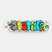 Justin Graffiti aangepast skateboard (Horizontaal)