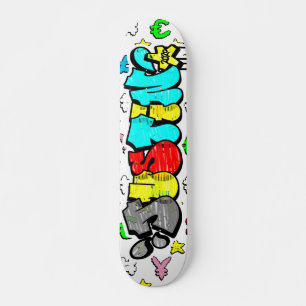 Justin Graffiti aangepast skateboard