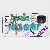 Justin Hoesje iPhone 5 Hoesje Naam (Achterkant (horizontaal))
