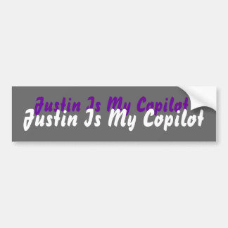 Justin is mijn copilot bumpersticker