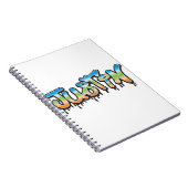 Justin Jouw naam graffiti Notitieboek (Rechterzijde)