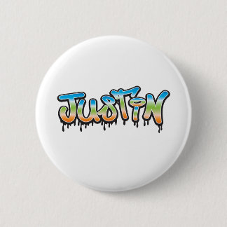 Justin Jouw naam graffiti Ronde Button 5,7 Cm