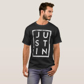 Justin-minimalisme T-shirt (Voorkant volledig)