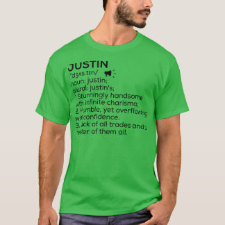 Justin Naam Definitie Justin Betekenis Justin Naam T-shirt