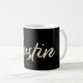 Justin Name whitegold Tasse Teetasse Kaffeetasse Koffiemok (Voorkant rechts)