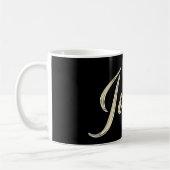 Justin Name whitegold Tasse Teetasse Kaffeetasse Koffiemok (Links)