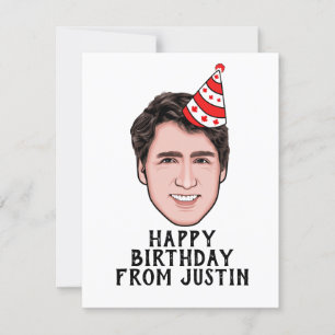 JUSTIN TRUDEAU BIRTHDAY KAART