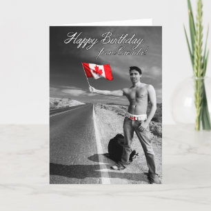 Justin Trudeau: Happy Birthday uit Canada Kaart