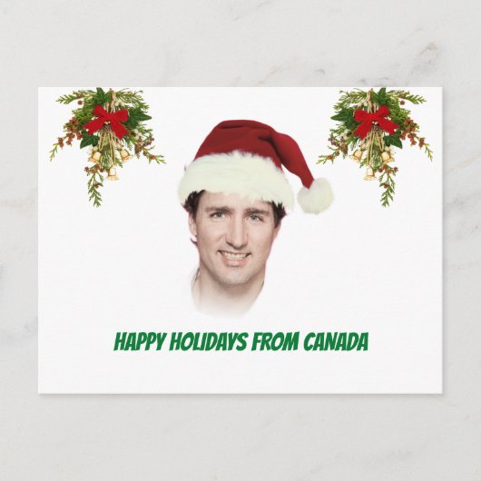  Justin Trudeau kerst grappig Briefkaart (Voorkant)