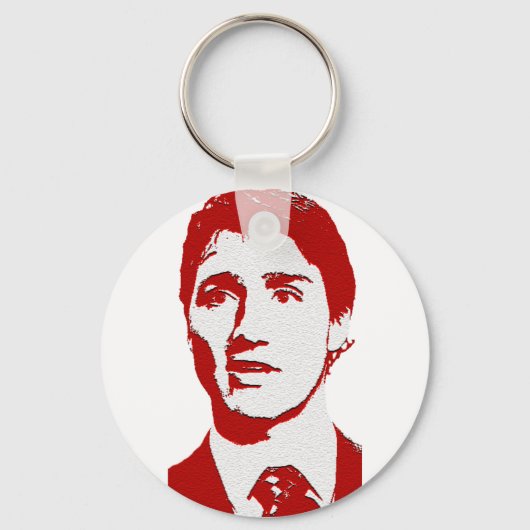 Justin Trudeau Logo Sleutelhanger (Voorkant)