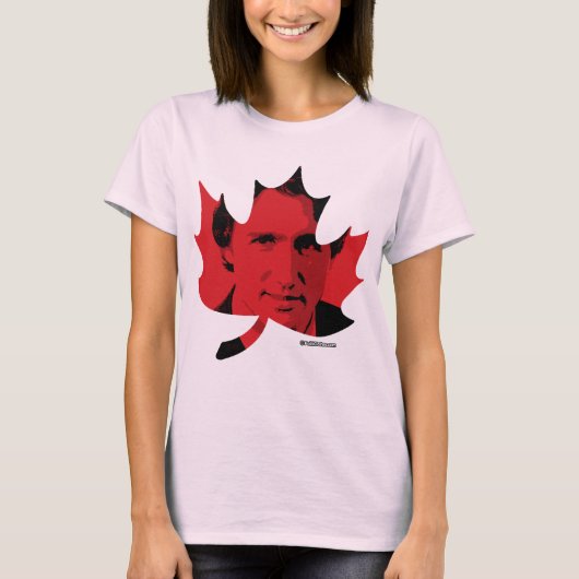 Justin Trudeau Maple Leaf T-shirt (Voorkant)