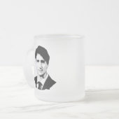 Justin Trudeau Portrait Matglas Koffiemok (Voorkant links)
