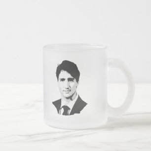 Justin Trudeau Portrait Matglas Koffiemok