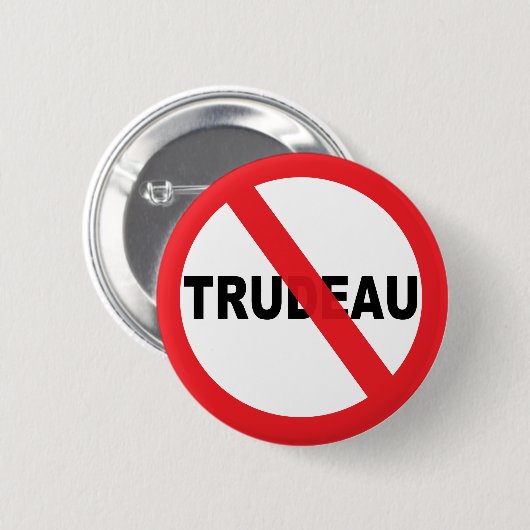 Justin Trudeau Ronde Button 5,7 Cm (Voorkant /achterkant)