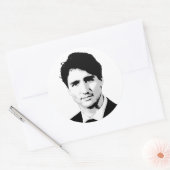 Justin Trudeau Ronde Sticker (Envelop)