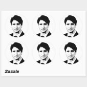 Justin Trudeau Ronde Sticker (Vel)