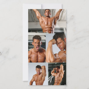 Justin Woltering Bodybuilder Fan Photo Card