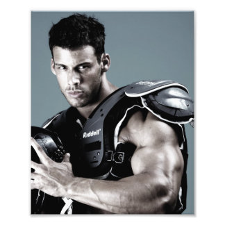 Justin Woltering Football Pose Foto - 8 x10 Afdruk