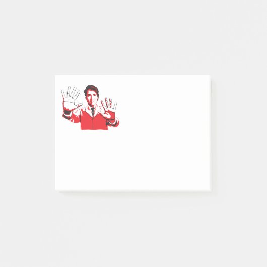 Justins handen. post-it® notes (Voorkant)