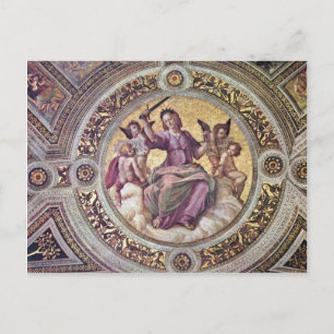 Justitia Tondo by Raffael (beste kwaliteit) Briefkaart