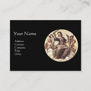 JUSTITIE Allegory Fresco door Raffaello Sanzio Visitekaartje