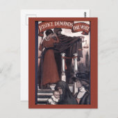 Justitie eist stemming briefkaart (Voorkant / Achterkant)