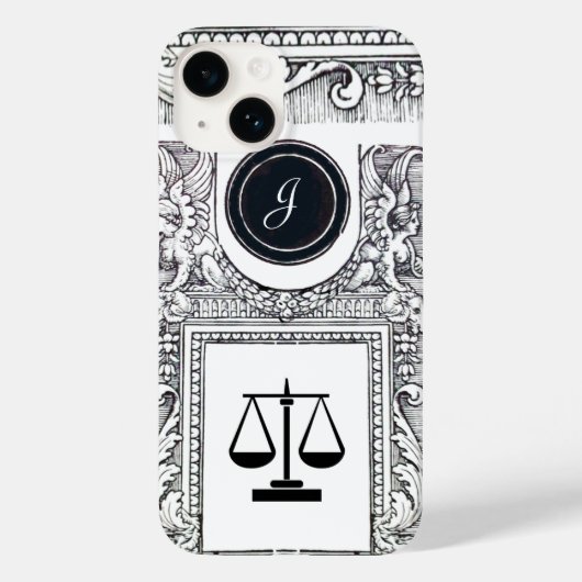 JUSTITIE JURIDISCHE KANTOOR, ATTORNEY Monogram Bla Case-Mate iPhone Case (Achterkant)