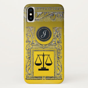 JUSTITIE JURIDISCHE KANTOOR, ATTORNEY Monogram Gol iPhone X Hoesje
