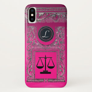 JUSTITIE JURIDISCHE KANTOOR, ATTORNEY Monogram roz iPhone X Hoesje