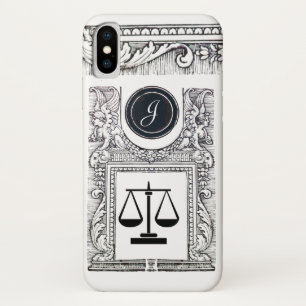 JUSTITIE JURIDISCHE KANTOOR, ATTORNEY Monogram Whi iPhone X Hoesje