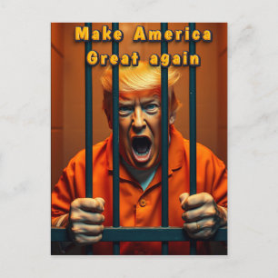 Justitie MAGA Trump steunt Kamala Walz Funny Humor Briefkaart