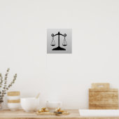 Justitie op verloop poster (Keuken)