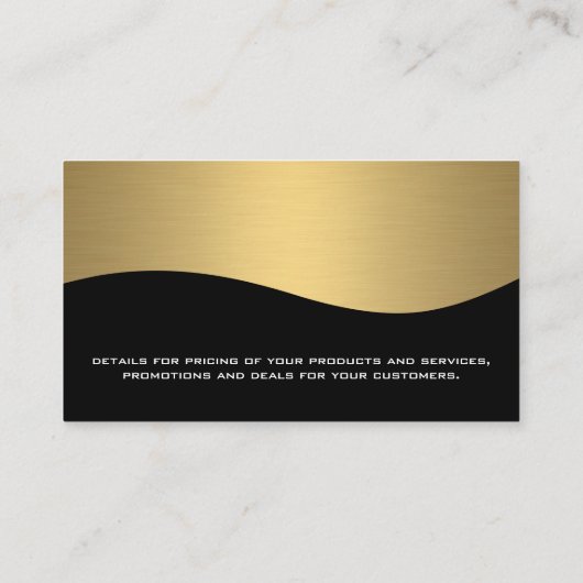 Justitie Weegschaal | Goud Metaal Visitekaartje (Achterkant)