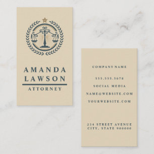 Justitie Weegschaal Logo Advocaat Visitekaartje