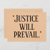 JUSTITIE ZAL VOORKOMEN BRIEFKAART (Voorkant / Achterkant)