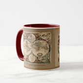 Justus Danckerts Vieux Monde Carte Mug (Devant gauche)