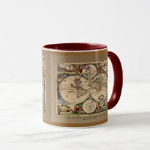 Justus Danckerts Vieux Monde Carte Mug (Devant droit)