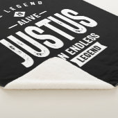 Justus Persoonlijke naam Birthday Gift Sherpa Deken (3/4)