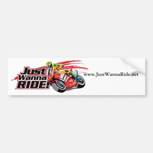 JustWannaRide.net-Bumpersticker Bumpersticker (Voorkant)