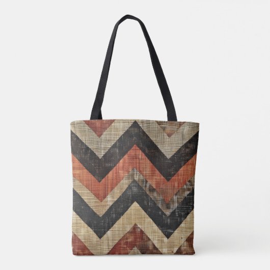 Jute Chevron Draagtas (Achterkant)