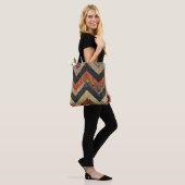 Jute Chevron Draagtas (Op model)