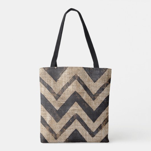 Jute Chevron Sac fourre-tout (Dos)