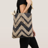 Jute Chevron Sac fourre-tout (De près)