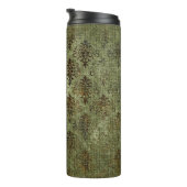  jute damast patroon thermosbeker (Geroteerd rechts)