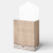 jute en kant bruiloft gunst doos bedankdoosjes (Geopend)