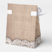 jute en kant bruiloft gunst doos bedankdoosjes (Achterkant)