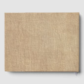 jute en kant rustieke land bruiloft gastenboek (Achterkant)