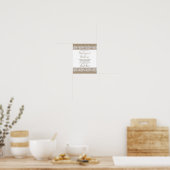 Jute en Kant Rustieke Trouwposter zonder mobiele t Poster (Keuken)